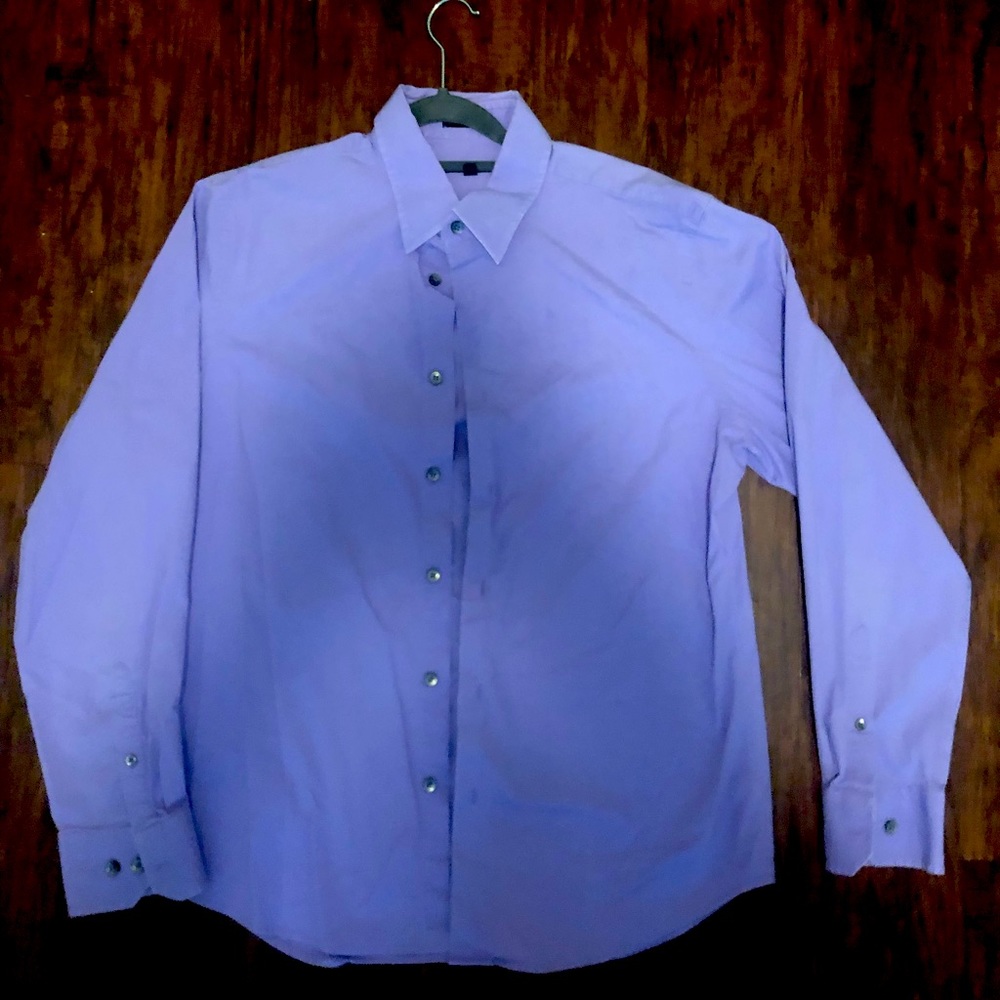 Large express mens dress shirt purple